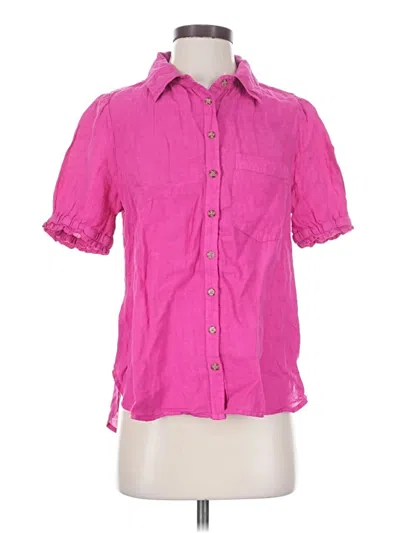 Pre-owned Pilcro Short Sleeve Button Down Shirt In Pink