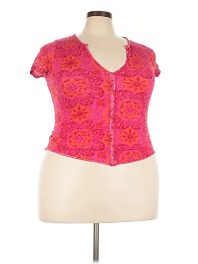 Pre-owned Pilcro Short Sleeve T-shirt In Pink