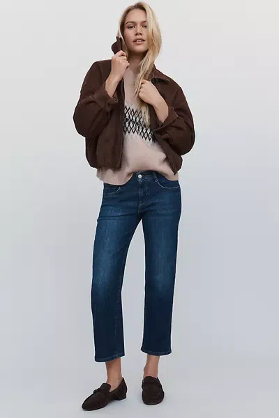 Pilcro Wren Low Rise Relaxed Straight Leg Jeans In Brown