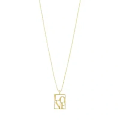 Pilgrim - Love Tag Recycled Gold Plated Necklace