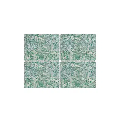 Pimpernel Tapestry Sage Set Of 4 Cork Back Placemats In Green