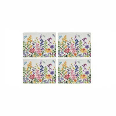 Pimpernel Wildflowers Set Of 4 Cork Back Placemats In Multi