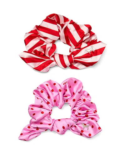 Pink 2-pack Scrunchie Set In