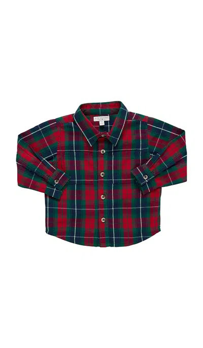 Pink Chicken Boys Jack Shirt In Red Tartan