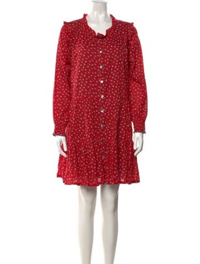 Pre-owned Pink Chicken Floral Print Mini Dress In Red