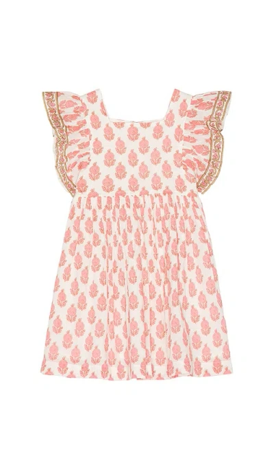 Pink Chicken Girls Elsie Dress In Pink Dahlia Floral