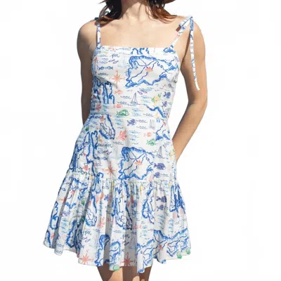 Pink Chicken Marilyn Mini Dress In Island Map In Multi