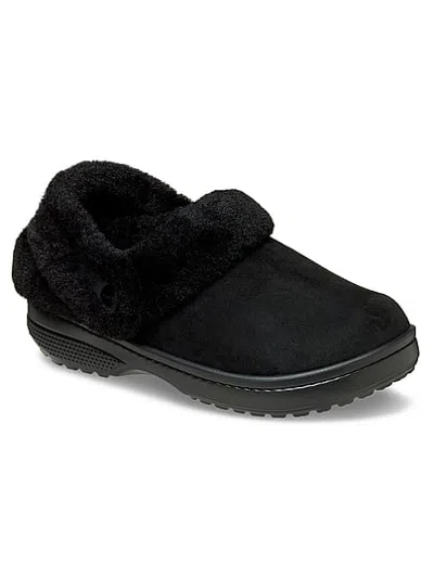 Pink Crocs Classic Unfurgettable Vegan Suede Clog In Black