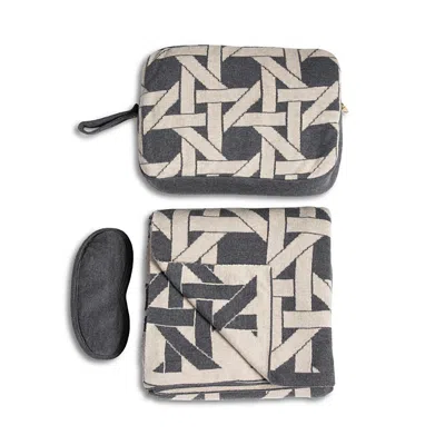 Pink Lemonade Riti 3 Piece Travel Blanket Set In Gray