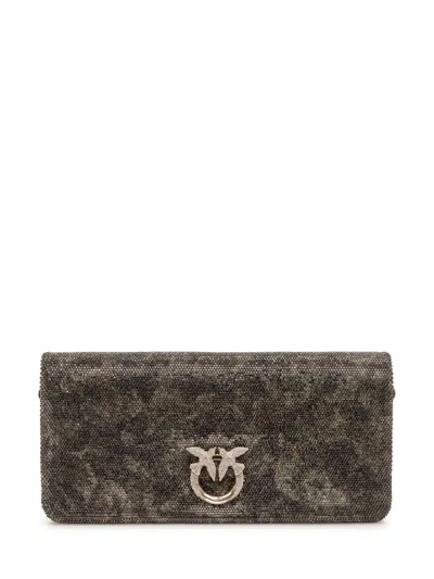 Pinko Click Soft Horizon Mini Handbag In Green