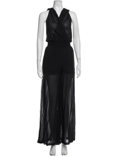 Pre-owned Pinko Halterneck Jumpsuit In Black