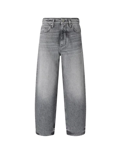 Pinko High-rise Wide-leg Jeans In Lavaggio Dark Gray