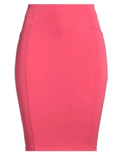 Pinko Woman Mini Skirt Coral Size 2 Viscose, Polyamide, Elastane In Red