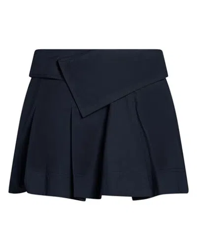 Pinko Woman Mini Skirt Midnight Blue Size M Cotton, Elastane