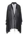 Pinko Woman Cape Black Size Onesize Polyester, Elastic Fibres