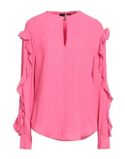 Pinko Woman Top Fuchsia Size 6 Acetate, Silk In Pink