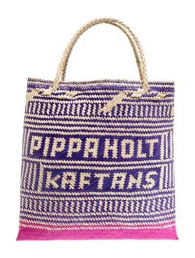 Pre-owned Pippa Holt Straw Tote In Multicolor
