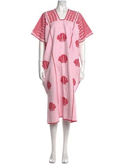 Pre-owned Pippa Holt Striped Long Dress In Pink