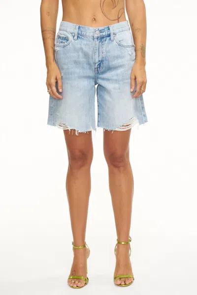 Pistola Kelly 90s Skater Short In Rotunda Distressed In Blue