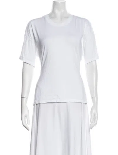 Pre-owned Pixie Market Crew Neck Short Sleeve T-shirt In White