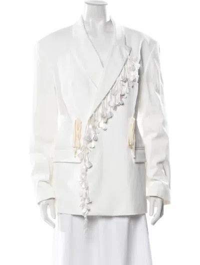 Pre-owned Plan C Blazer In White