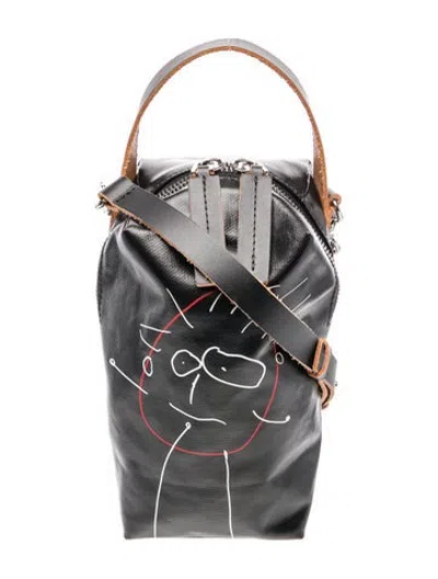 Pre-owned Plan C Leather Bucket Bag In Black