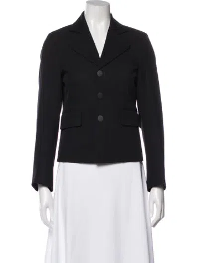 Pre-owned Plan C Wool Blazer In Black