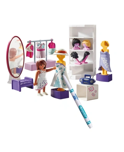 Playmobil Kids' Color With Crayola In Blue
