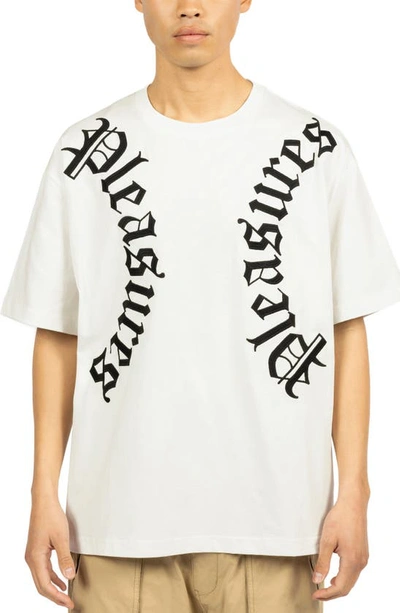 Pleasures Harness Oversize Embroidered T-shirt In White