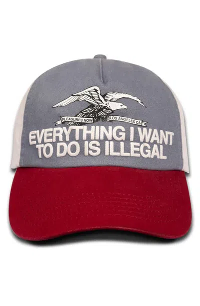 Pleasures Illegal Snapback Baseball Cap In Gray