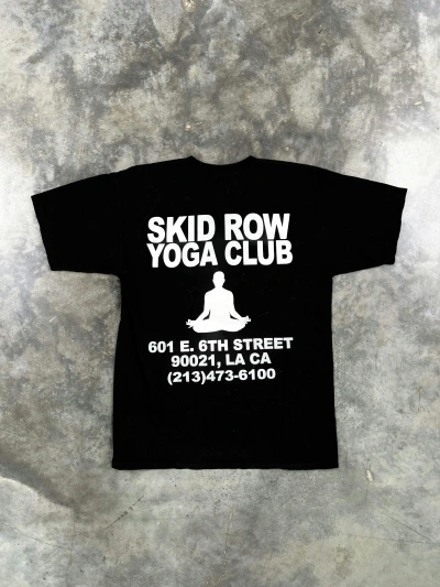 Pre-owned Pleasures Skid Row Yoga Club Tee Black Medium