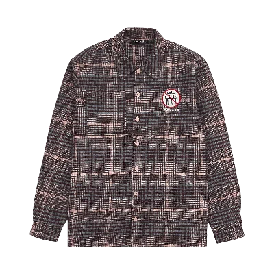 Pre-owned Pleasures Surfing Flannel Overshirt 'pink'
