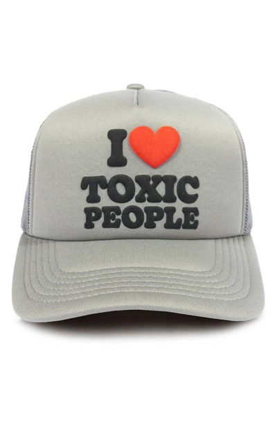 Pleasures Toxic Snapback Trucker Hat In Grey