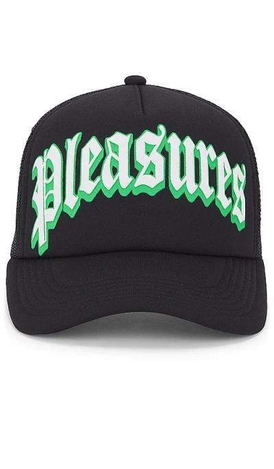 Pleasures Twitch Trucker Cap In Black