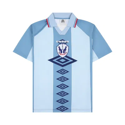 Pre-owned Pleasures X Umbro Mens Two Cats Jersey 'blue' | Men's Size Xl