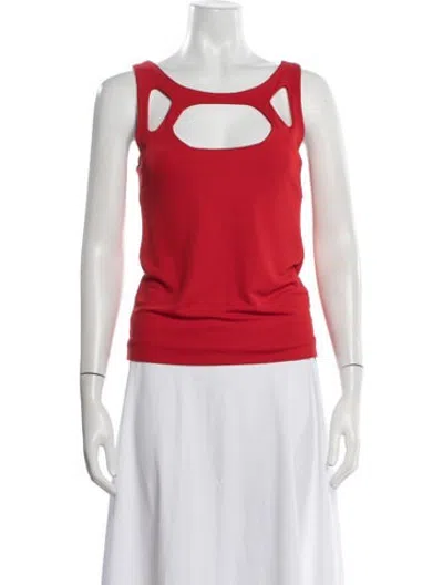 Pre-owned Plein Sud Asymmetrical Sleeveless Top In Red