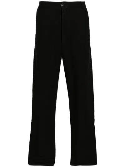 Poème Bohèmien Mid-rise Drop-crotch Trousers In 黑色