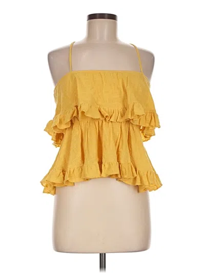 Pre-owned Pol Sleeveless Blouse In Yellow