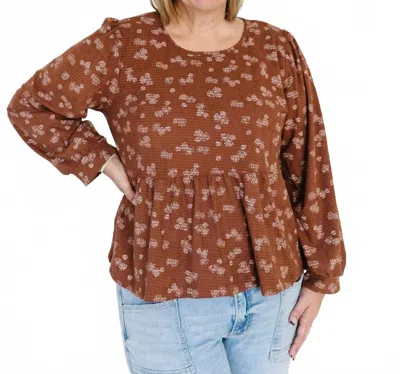 Polagram Women's Jaydee Top In Rust In Multi