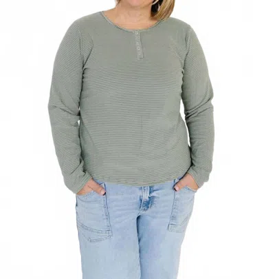 Polagram Women's Martha Striped Top In Olive In Gray
