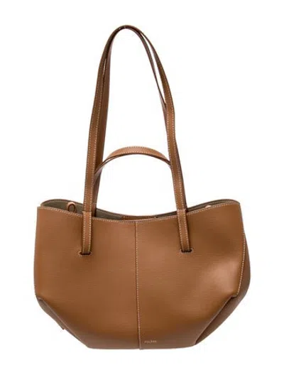 Pre-owned Polene Calf Leather Cyme Mini In Neutrals