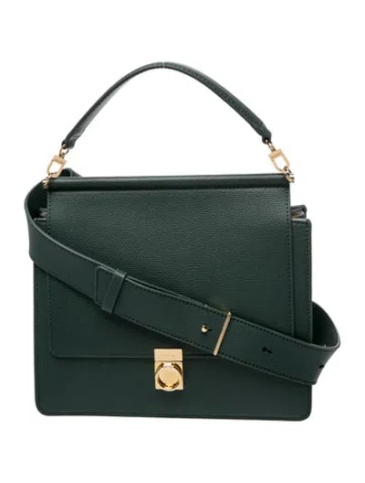 Pre-owned Polene Calf Leather Numéro Sept In Green