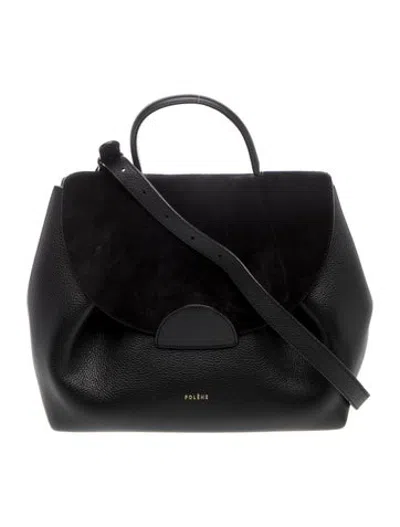 Pre-owned Polene Calf Leather Numéro Un In Black