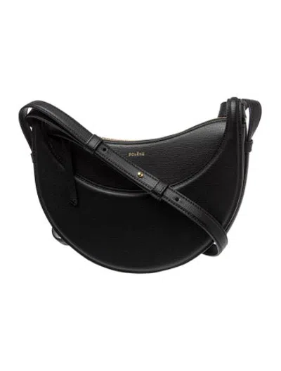 Pre-owned Polene Leather Numero Dix In Black