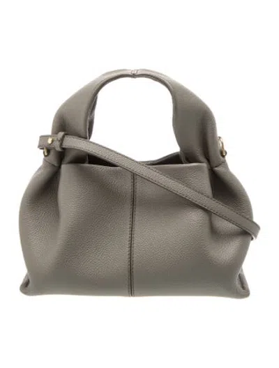 Pre-owned Polene Leather Top Handle Bag In Grey
