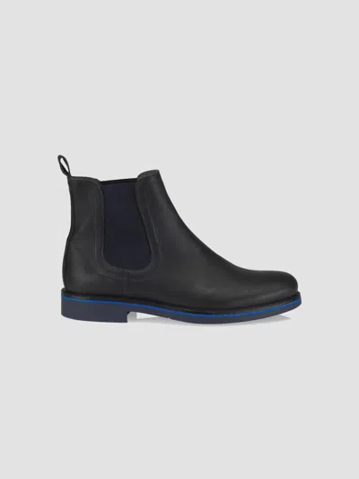 Pollini Men's Corinto Leather Chelsea Boots In Blue