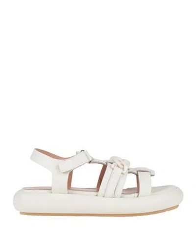 Pollini Woman Sandals Off White Size 8 Leather