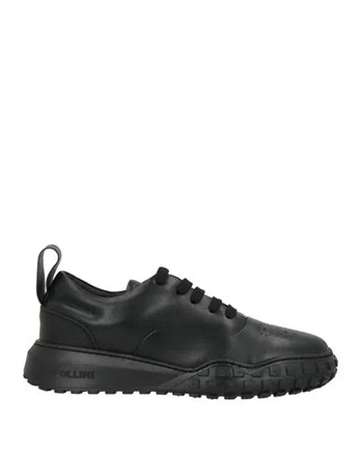 Pollini Woman Sneakers Black Size 8 Calfskin