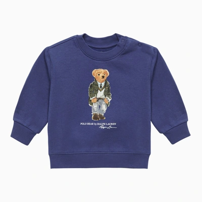 Polo Ralph Lauren Beach Royal Cotton Sweatshirt With Print In Blue