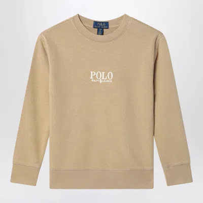 Polo Ralph Lauren Kids' Beige Cotton Sweatshirt With Logo